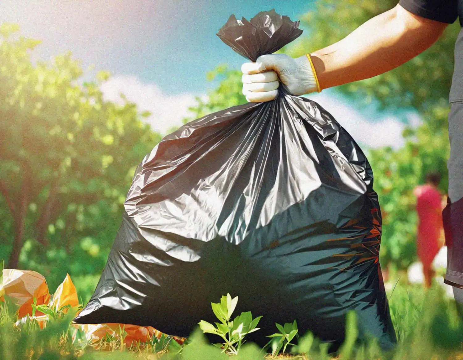 Rubbish removal from a garden